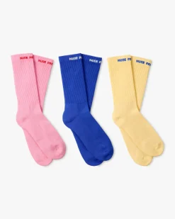 Nude Project Allday Cotton Candy Socks 3Xpack New