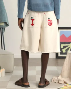 Nude Project Apple Crew Denim Shorts Raw Hot