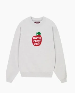 Nude Project Apple Crew Sweatshirt Grey Melange Sale