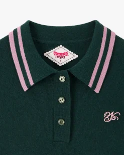 Nude Project Bacuri Knit Polo Green Hot