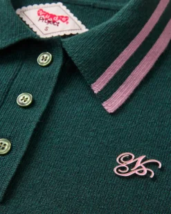 Nude Project Bacuri Knit Polo Green Hot