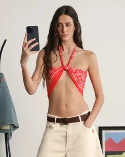 Nude Project Bandana Handkerchief Red Best