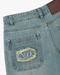 Nude Project Basic Denim Shorts Sand Wash Best