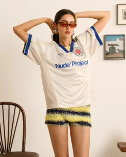 Nude Project Basic Football Tee White Clearance