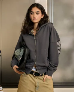 Nude Project Beast Zip-Up Hoodie Ash Fashion