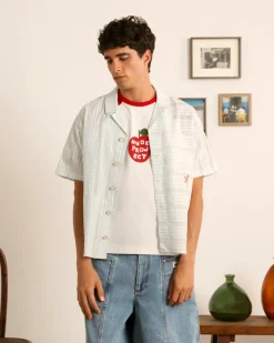 Nude Project Block Shirt Baby Blue New