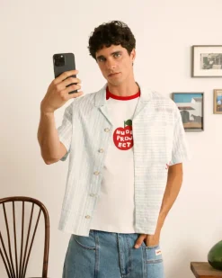 Nude Project Block Shirt Baby Blue New