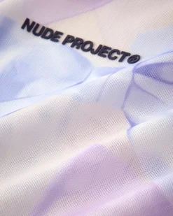 Nude Project Bow Mesh Top Lilac Sale