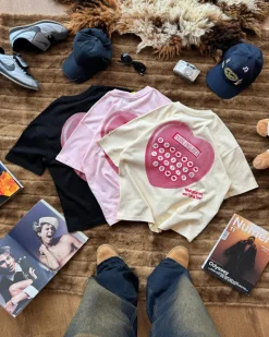 Nude Project Calculator Tee Pink Hot