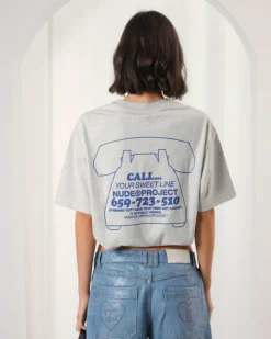 Nude Project Call Tee Grey Melange Fashion