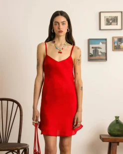 Nude Project Camisole Dress Red New