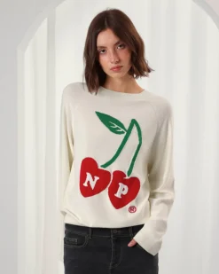 Nude Project Cerise Knit Sweater Marshmallow Fashion