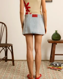 Nude Project Cherry Denim Skirt Hot