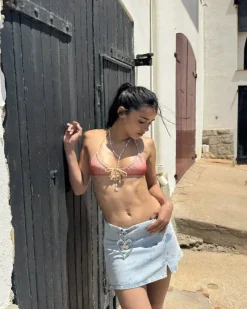 Nude Project Cherry Denim Skirt Hot