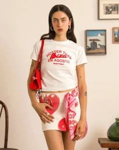 Nude Project Cherry White Skirt Discount