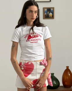 Nude Project Cherry White Skirt Discount