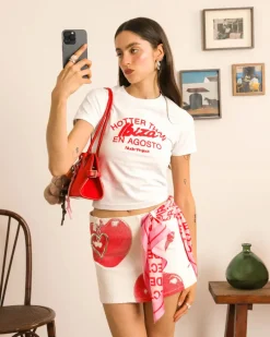 Nude Project Cherry White Skirt Discount