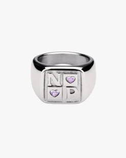 Nude Project Chess Ring Silver Fashion