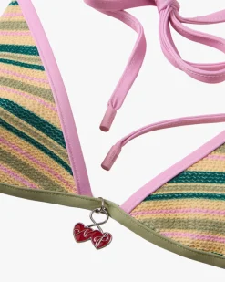 Nude Project Costa Bikini Top Stripes New