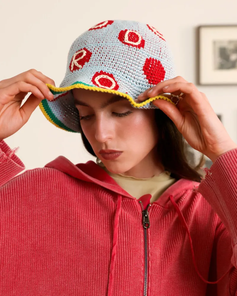 Nude Project Crochet Bucket Blue Outlet