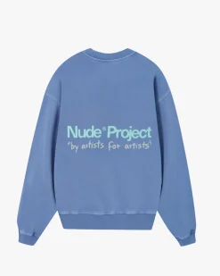 Nude Project Cult Sweatshirt Washed Stone Blue Online