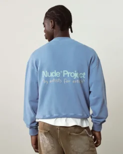 Nude Project Cult Sweatshirt Washed Stone Blue Online