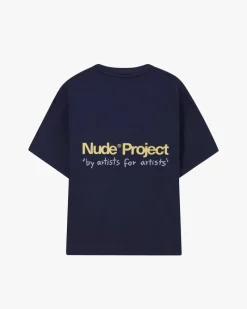 Nude Project Cult Tee Washed Navy Hot