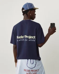 Nude Project Cult Tee Washed Navy Hot