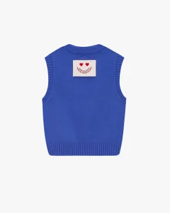 Nude Project Cutie Apple Knit Vest Blue New