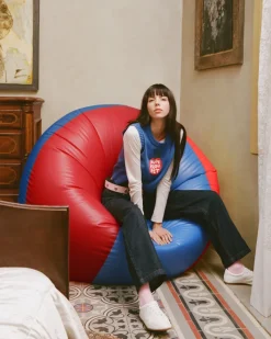 Nude Project Cutie Apple Knit Vest Blue New