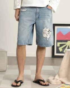 Nude Project Denim Shorts Lace Clearance