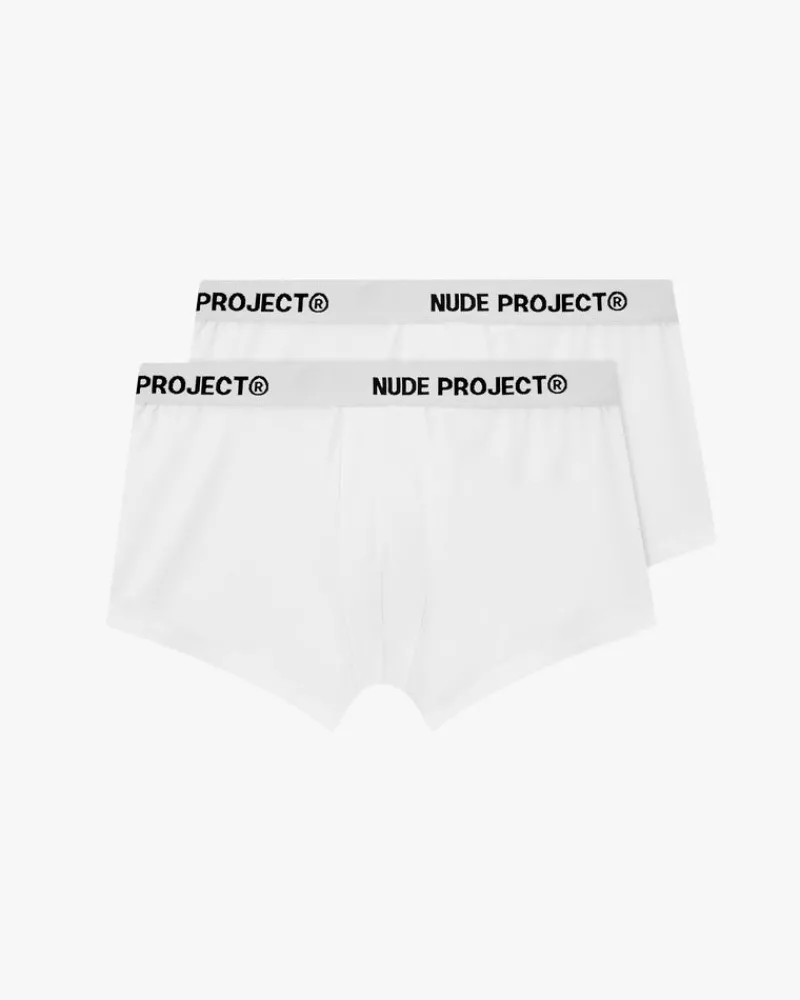 Nude Project Essential Boxer White 2Xpack Hot