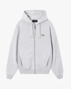 Nude Project Essentials Zip-Up Hoodie Grey Melange Clearance