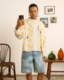 Nude Project Face Denim Shorts Fashion