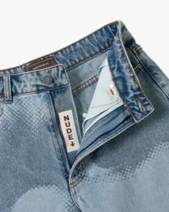 Nude Project Face Denim Shorts Fashion