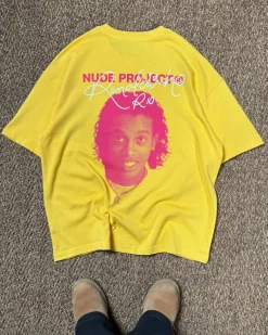 Nude Project Face Tee Yellow Best