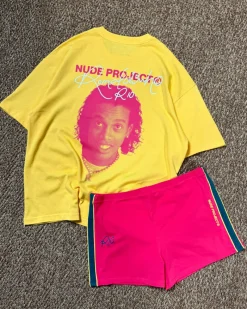 Nude Project Face Tee Yellow Best