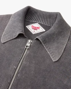 Nude Project First Class Zip-Up Knit Cardigan Ash Clearance