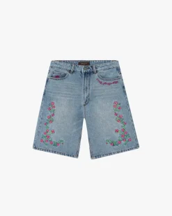 Nude Project Flowers Denim Shorts Sale