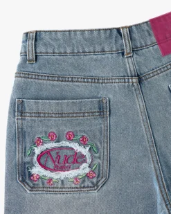 Nude Project Flowers Denim Shorts Sale