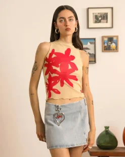 Nude Project Flowers Top New