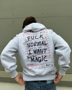 Nude Project Fuck Normal Hoodie Grey Melange New