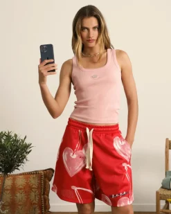 Nude Project Gigi Mesh Short Red Best