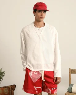 Nude Project Gigi Mesh Short Red Best