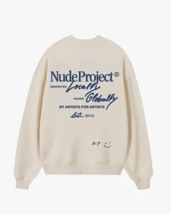 Nude Project Global Soon Sweatshirt Marshmallow Clearance