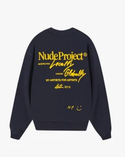 Nude Project Global Soon Sweatshirt Navy Discount