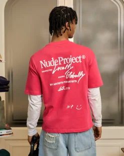 Nude Project Global Soon Tee Raspberry Fashion