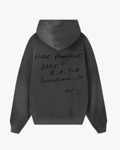 Nude Project Global Soon Waffle Zip-Up Hoodie Ash Outlet