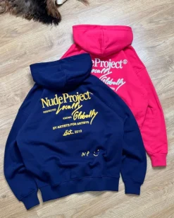 Nude Project Global Soon Zip-Up Hoodie Raspberry Outlet