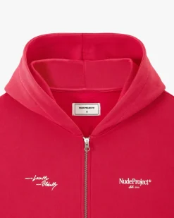 Nude Project Global Soon Zip-Up Hoodie Raspberry Outlet